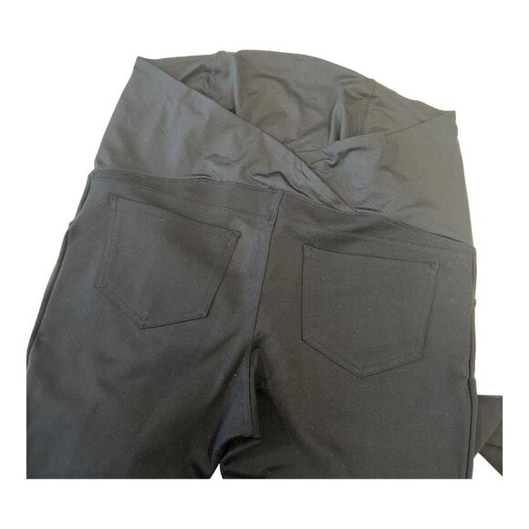 Isabel Maternity SZ Large Black Over Belly Panel Skinny Jeans Stretch - Picture 8 of 14